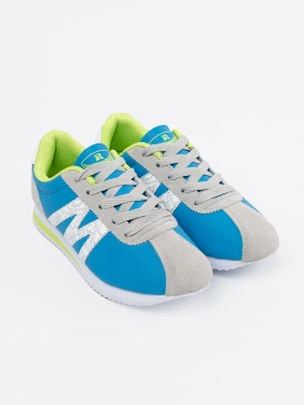 Blue-gray sports shoes