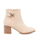 Elegant light beige ankle boots