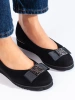 Black Suede Low Wedge Pumps