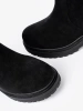 Black women's ankle boots with chunky sole