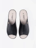 Women's black wedge sandals
