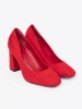Classic Red Pumps with Round Toe
