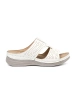 White comfortable slides with cutouts