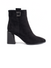 Black Suede Block Heel Booties