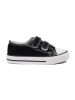 Children's Black and White Sneakers with Velcro Fastening