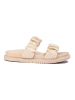 Beige Slide Sandals with Straps