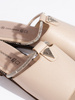 Beige Flat Slide Sandals
