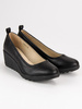 Black Wedge Heel Pumps
