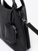 Elegant Black Bag with Cosmetic Pouch Inside