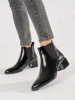 Black Women's Ankle Boots with Almond Toe Sergio Leone