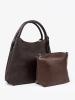 Elegant Brown Bag with Cosmetic Pouch Inside