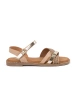 Sergio Leone Women's Flat Gold Sandals