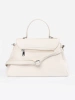 Light beige handbag with handle and strap