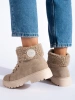 Beige Cozy Lined Ankle Boots