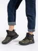 Czarno-zielone buty trekkingowe ocieplane