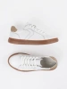 Sergio Leone Women's White Leather Sneakers