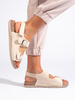 Beige Comfy Buckle Sandals