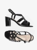 Women's Black Heeled Sandals