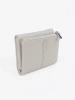 Small grey women's faux leather wallet