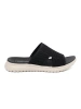 Women's black platform slides Sergio Leone
