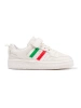 White Kids' Sneakers with Stripes