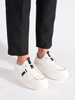 White Leather Platform Sneakers