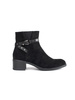 Suede Black Low-Heel Ankle Boots - Sergio Leone Collection