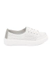 White Lace-up Cutout Sneakers Sergio Leone