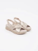 Light Beige Flat Sandals