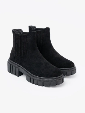 Stylish Black Ankle Boots with Platform