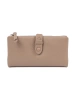 Beige women's wallet with compartments