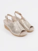 Beige wedge sandals