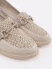 Light Beige Loafers with Leather Insole