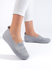Gray Fabric Slip-On Shoes