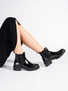 Sergio Leone Glossy Platform Ankle Boots