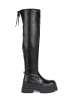 Black Over-the-Knee Platform Boots