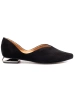 Black Suede Ballet Flats by Potocki