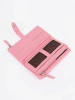 Pink women's wallet with compartments