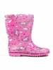 High Pink Patterned Rain Boots