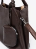Elegant Brown Bag with Cosmetic Pouch Inside