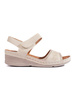Beige Sandals with Velcro Strap