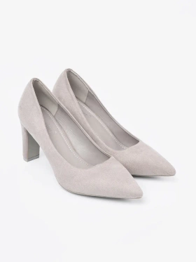 Classic Grey Suede Stilettos with Heel