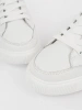 White Lace-up Cutout Sneakers Sergio Leone