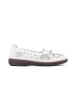 White perforated leather shoes