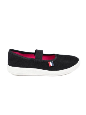 Lightweight Black Shoes with Elastic Strap