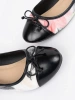 Colorful ballerinas with black toe