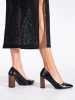 Elegant Black Block Heel Pumps