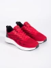 Vibrant Red Mesh Athletic Sneakers