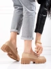 Beige platform shoes