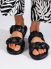 Chic Black Flat Slippers